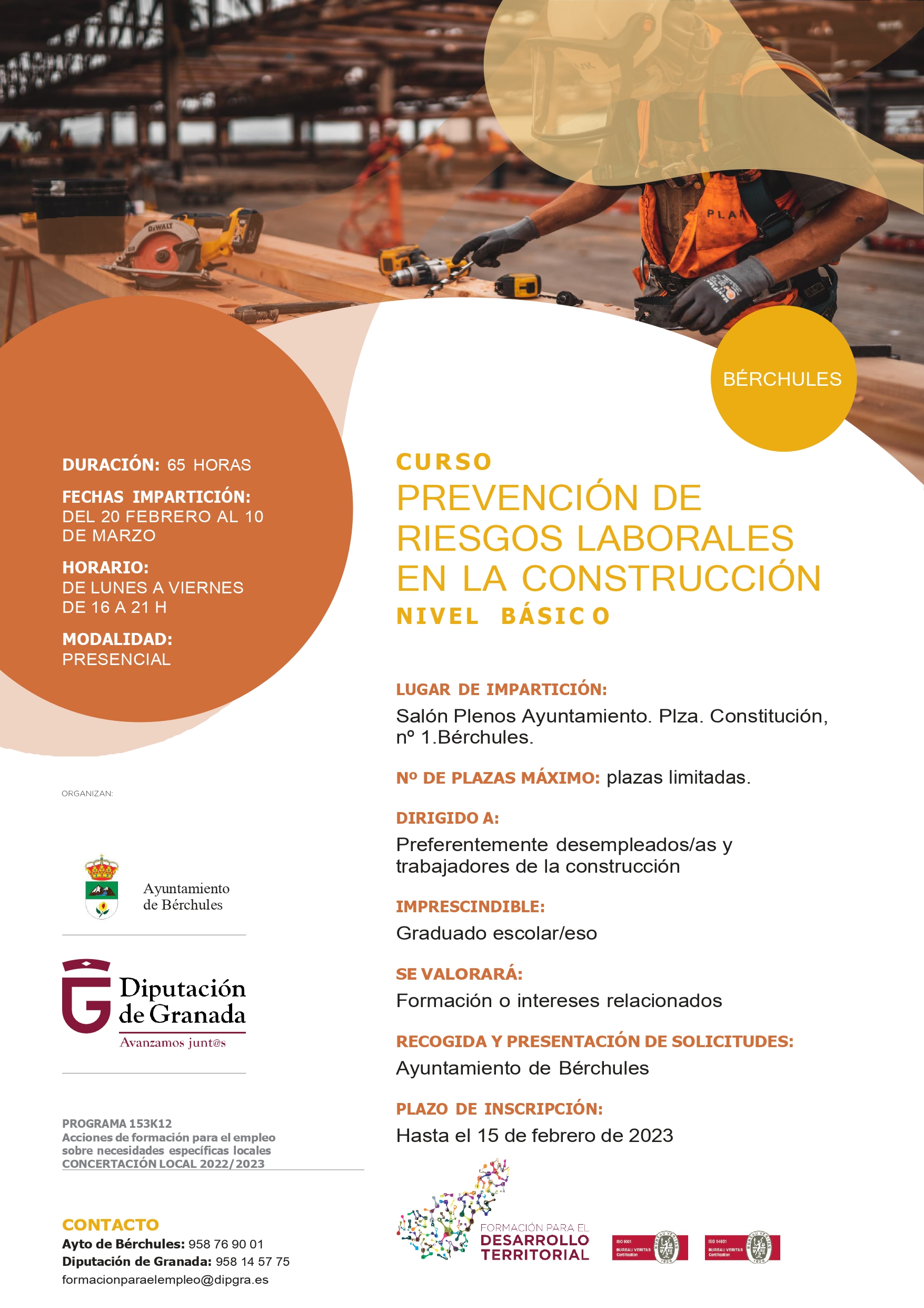 Curso prevención de riesgos laborales en la construcción - Ayuntamiento ...